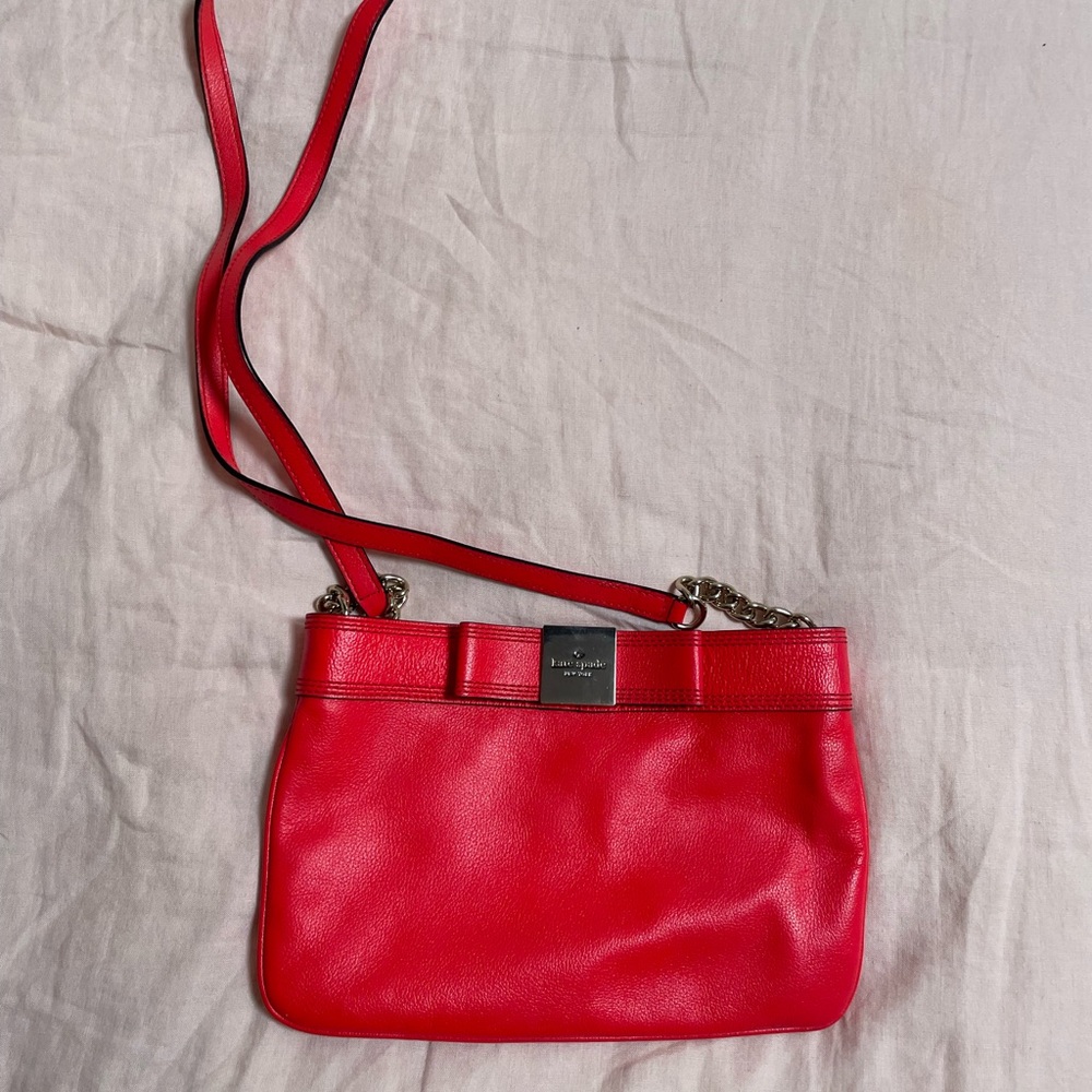 Kate Spade Red Leather Crossbody Bag